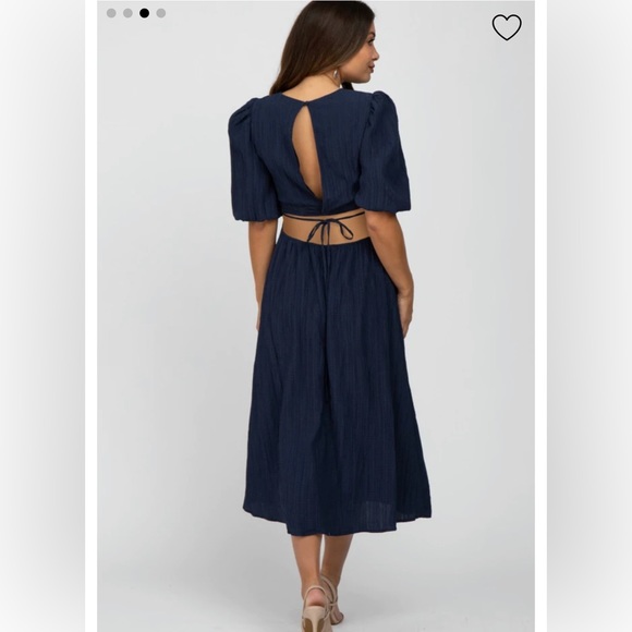 Pink Blush maternity open back dress, new with tags, size small - Picture 2 of 4